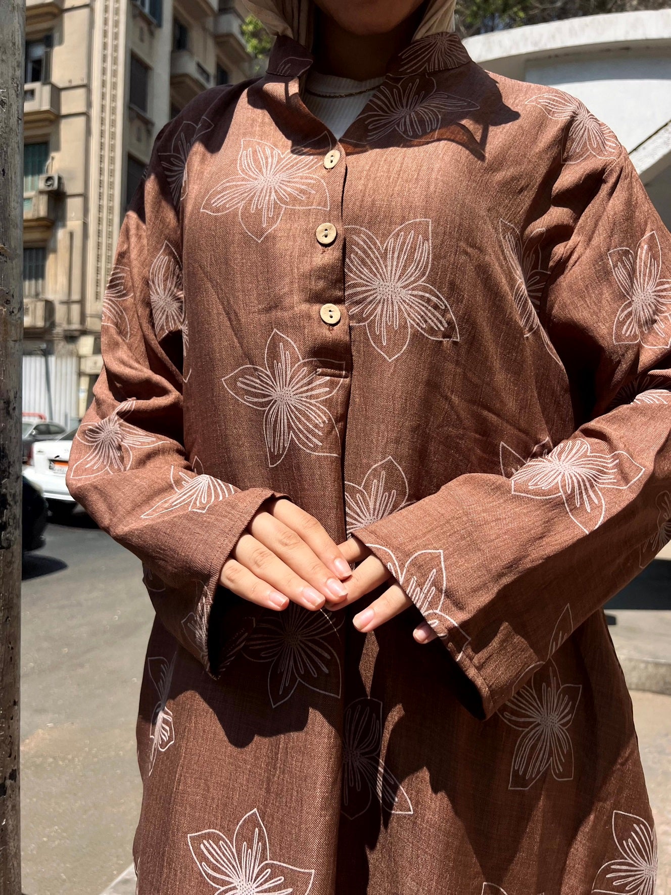 Flora Dress -  Brown