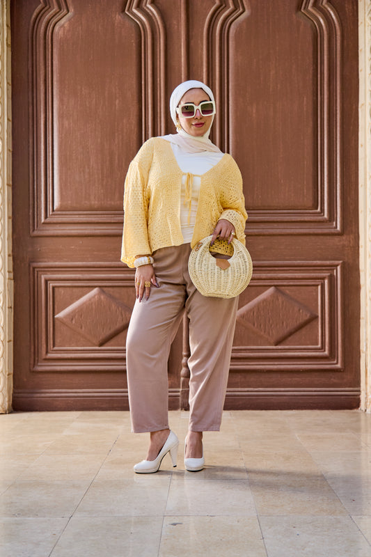 Open kintwear cardigan