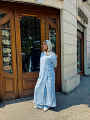 Striped Cardigan _ Blue
