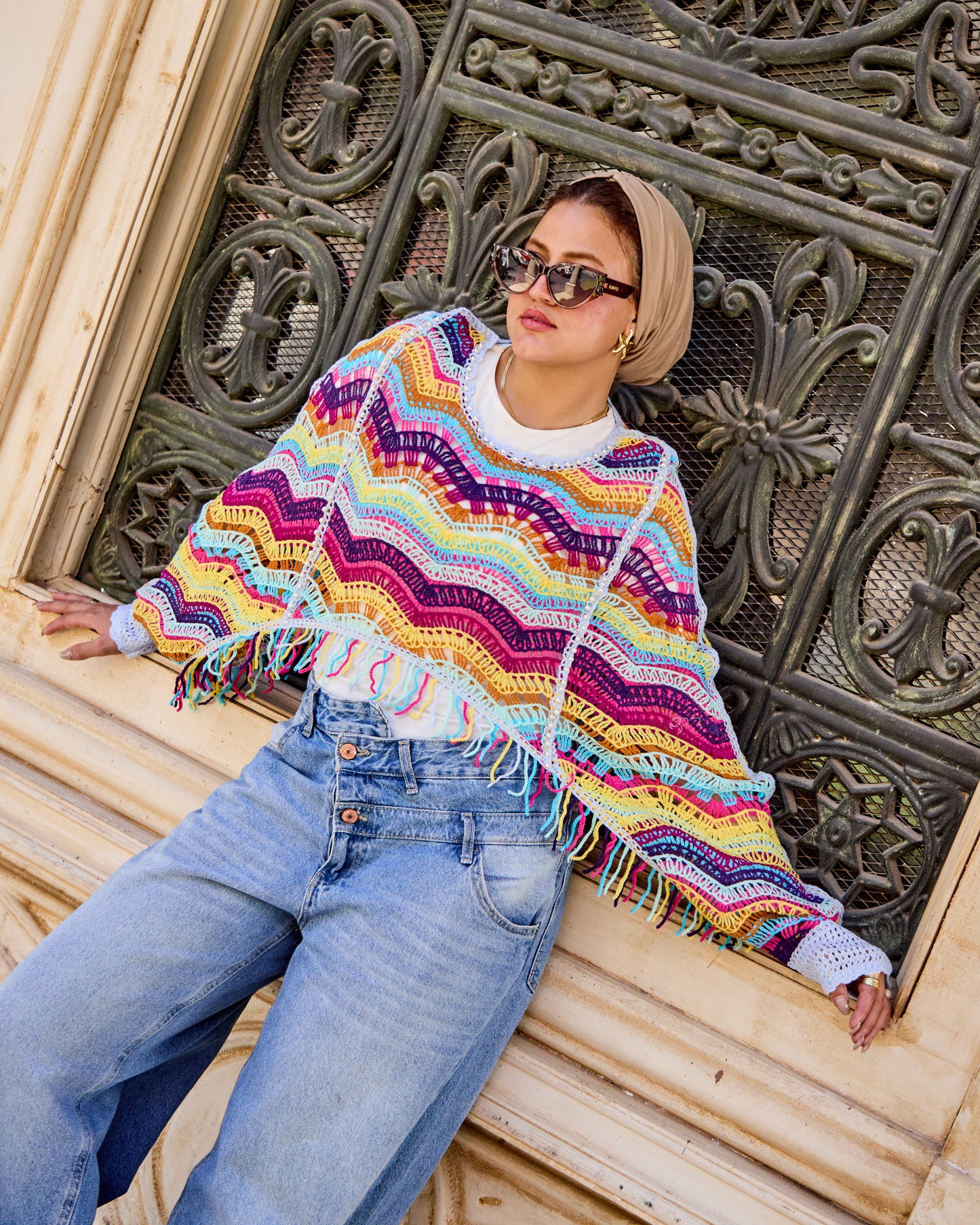 Colorwave Crochet Top