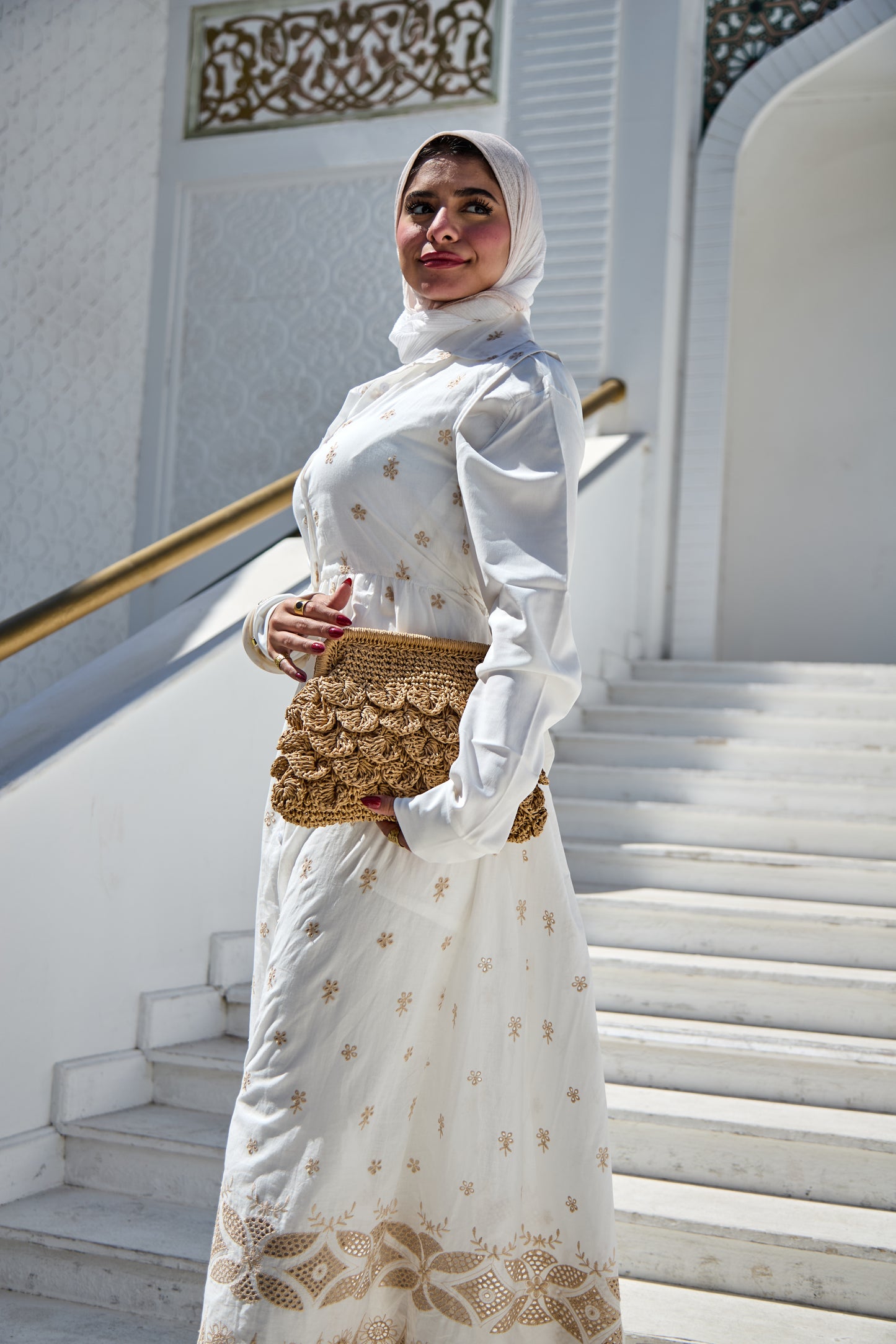 Embroidered floral dress
