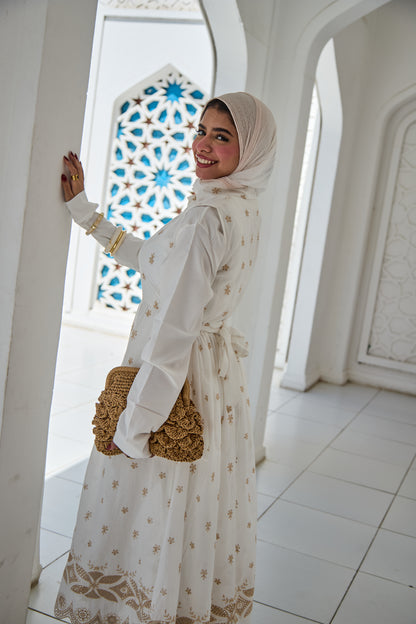 Embroidered floral dress