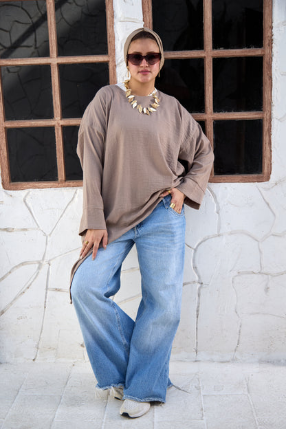 Slant blouse