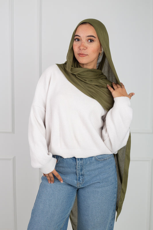 Modal Scarf -Olive soft Stylish for All Seasons | Velda Store 