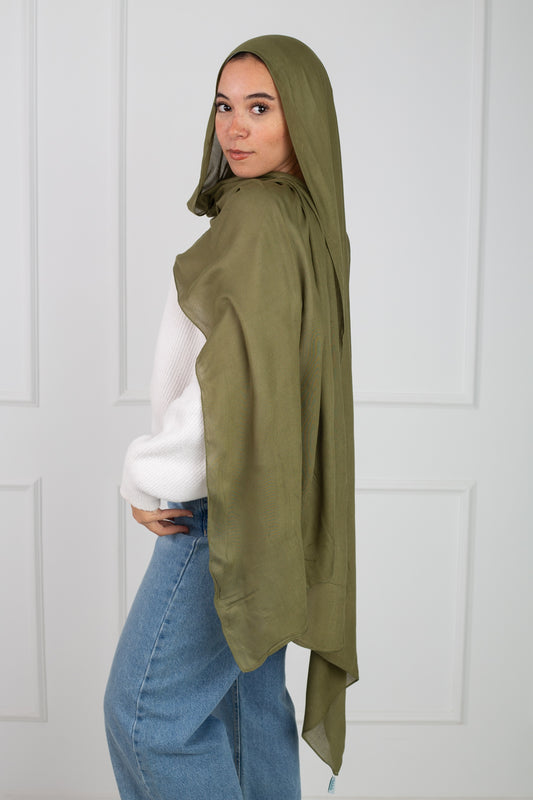 Modal Scarf -Olive soft Stylish for All Seasons | Velda Store 