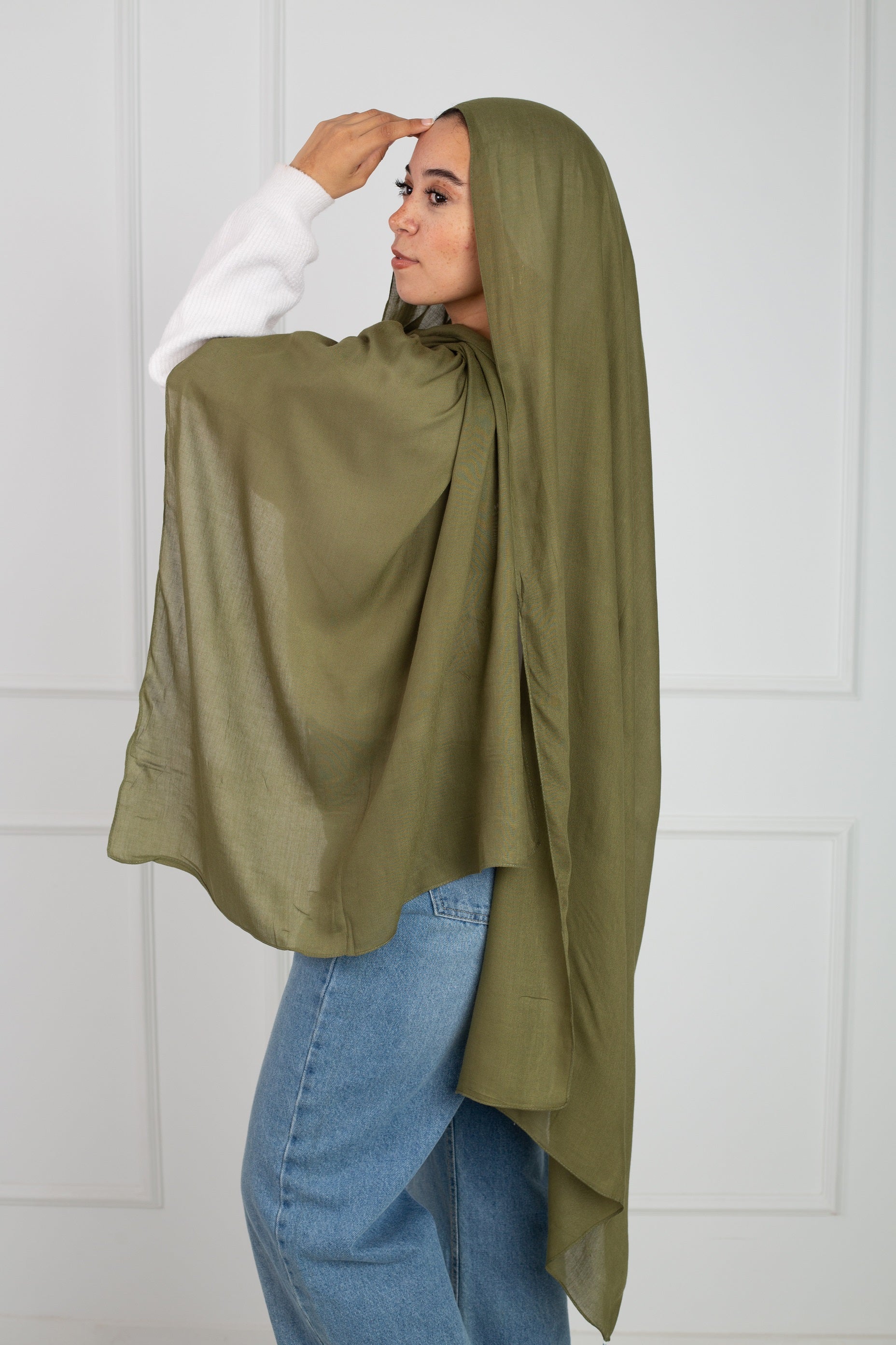 Modal Scarf -Olive soft Stylish for All Seasons | Velda Store 
