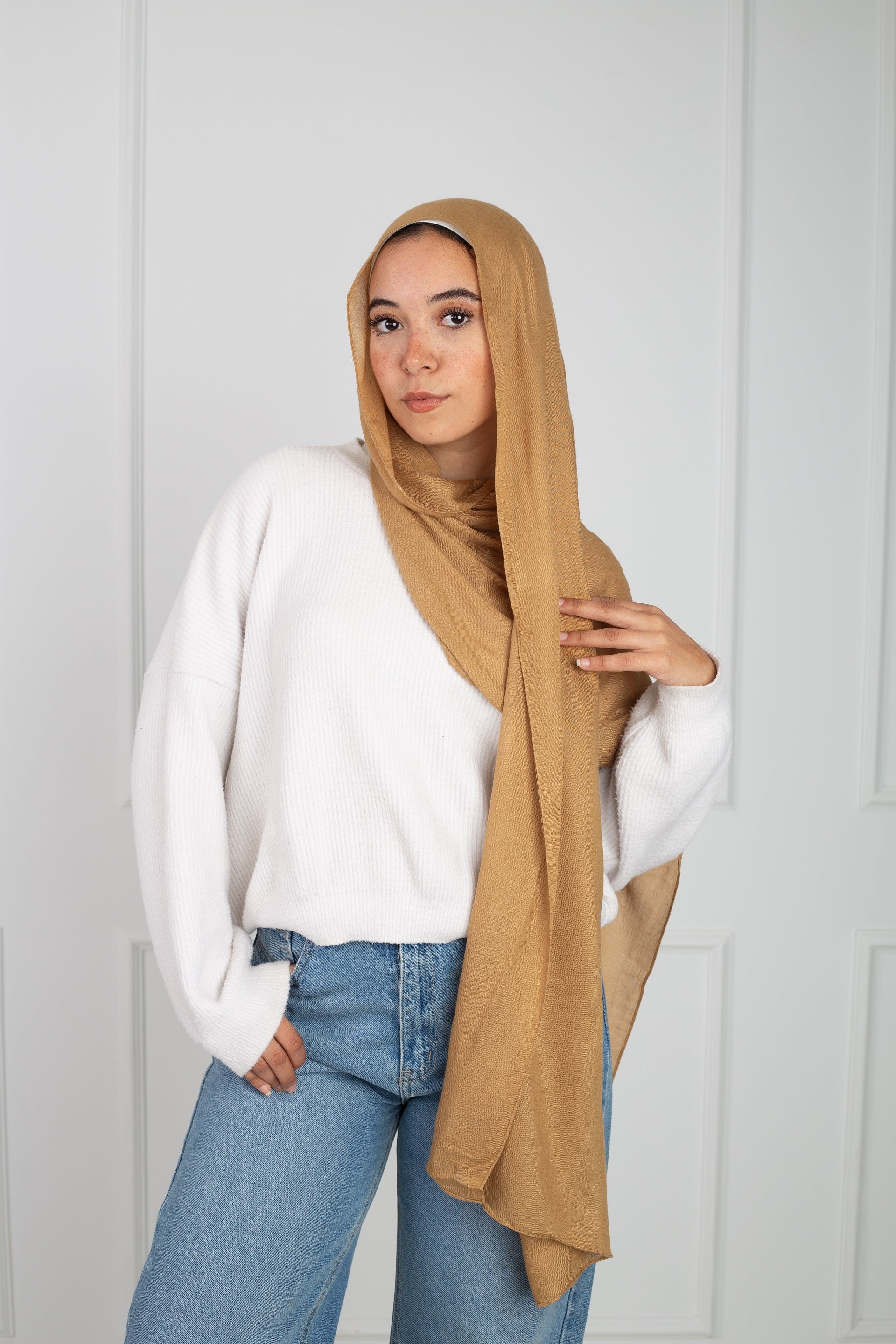 Modal Scarf -Camel soft Stylish for All Seasons | Velda Store 