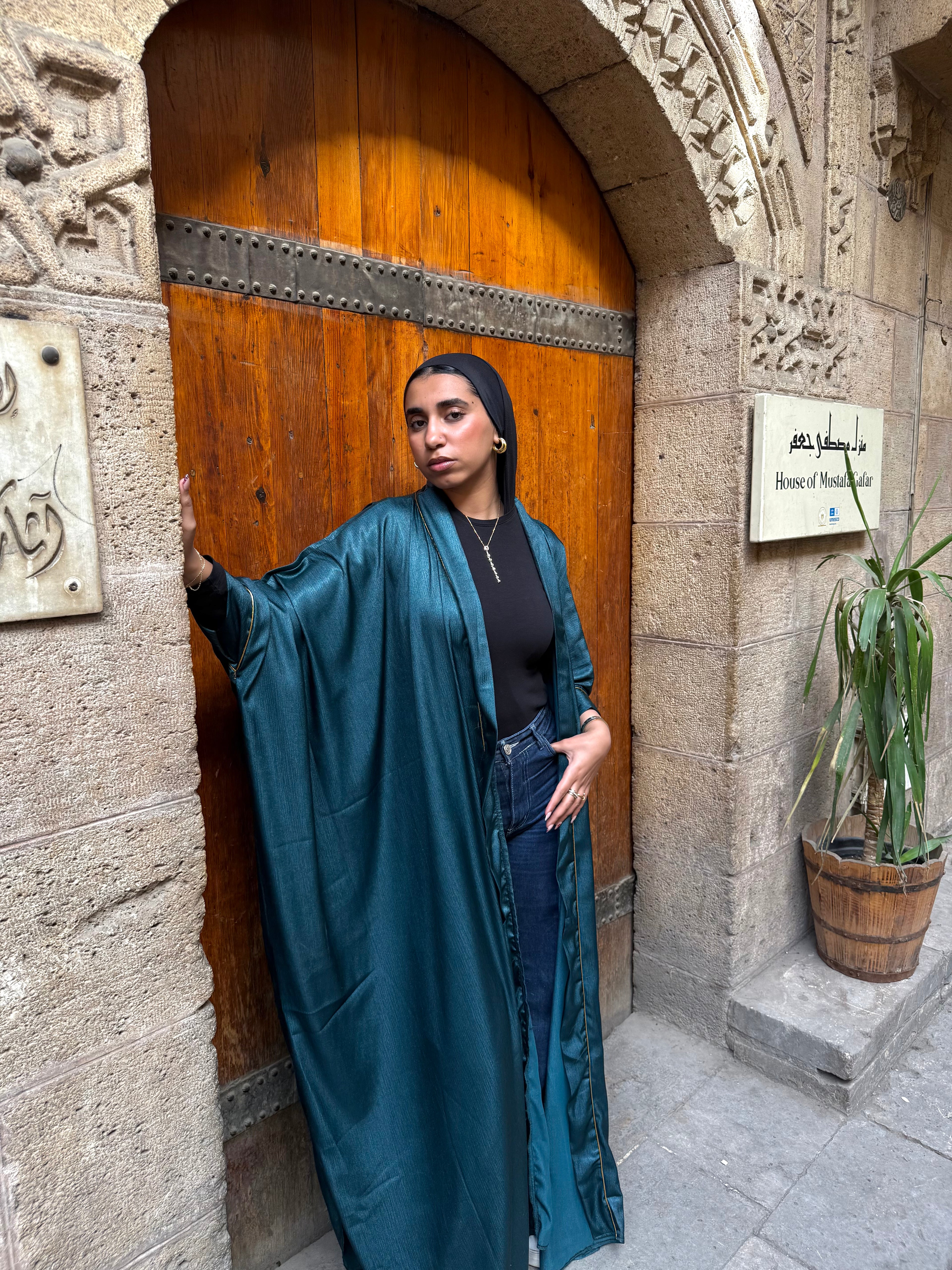 Velvet Kaftan - Petrol