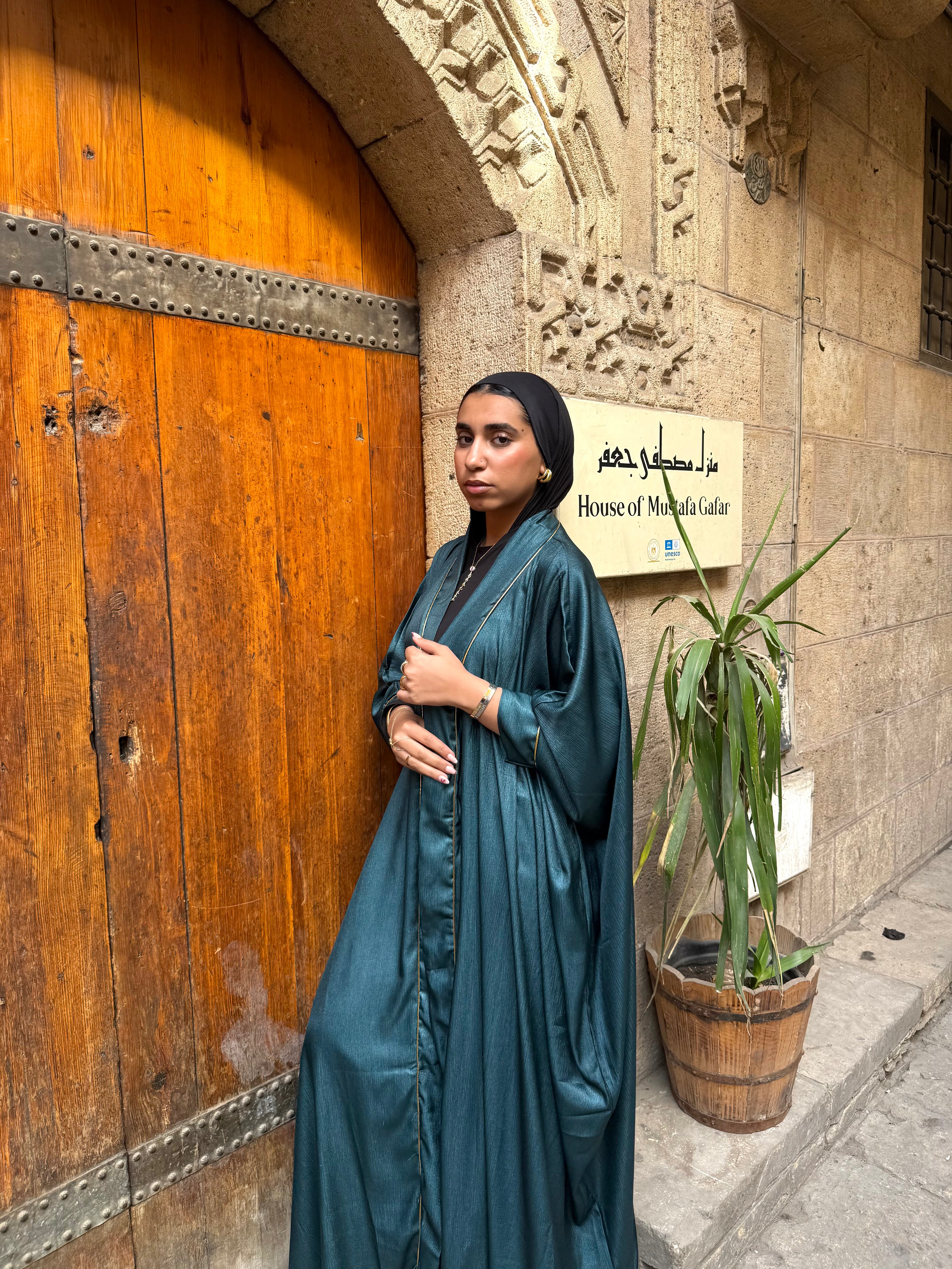 Velvet Kaftan - Petrol