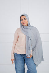 Modal Scarf -light gray Soft Stylish for All Seasons | Velda Store 