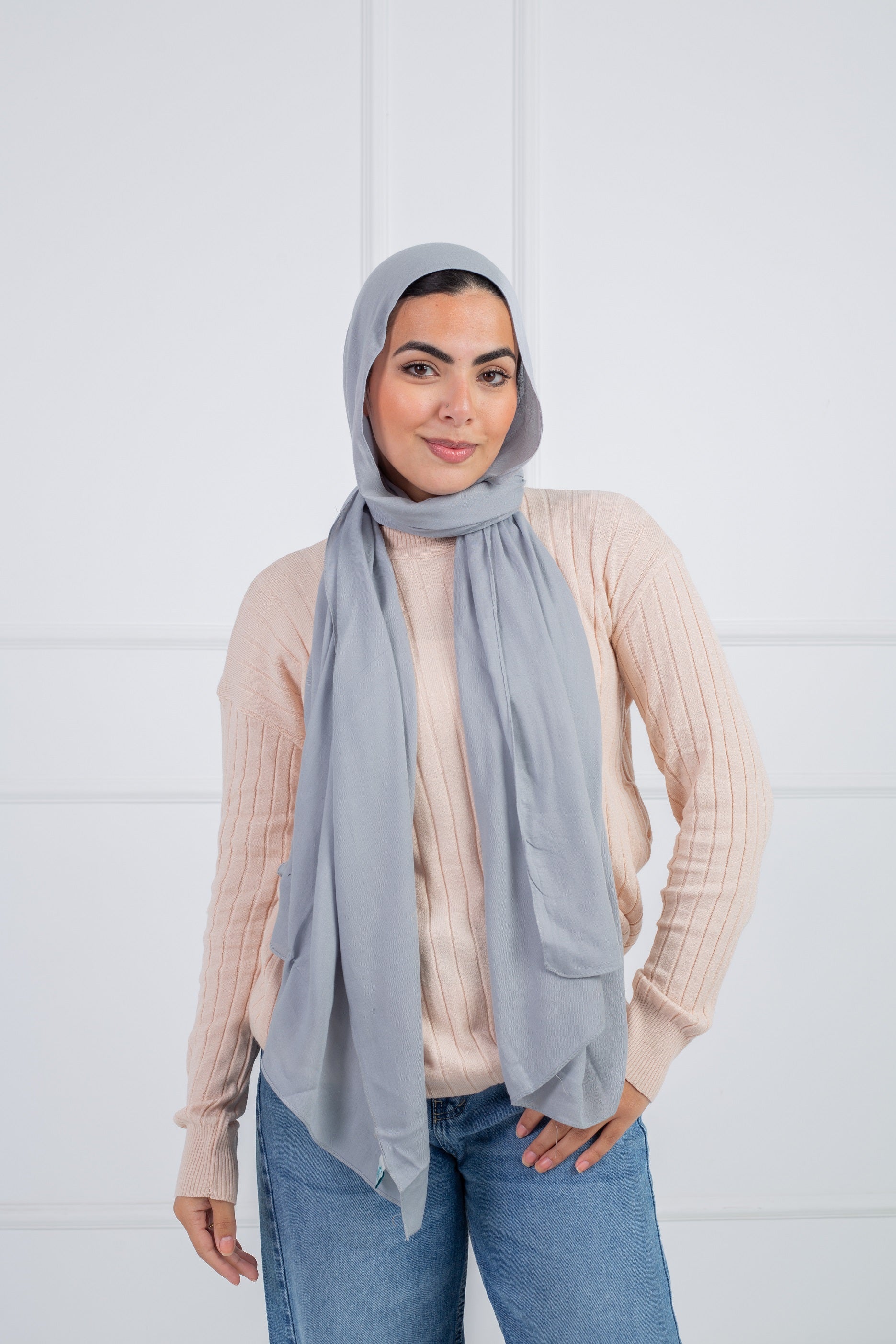 Modal Scarf -light gray Soft Stylish for All Seasons | Velda Store 