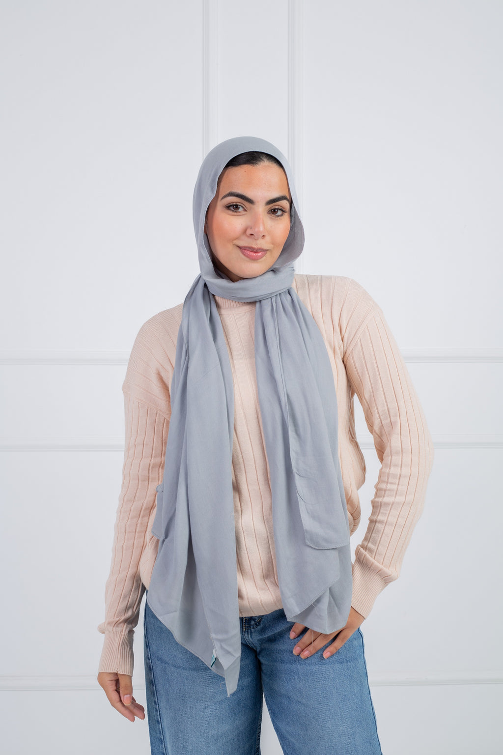 Modal Scarf -light gray Soft Stylish for All Seasons | Velda Store 