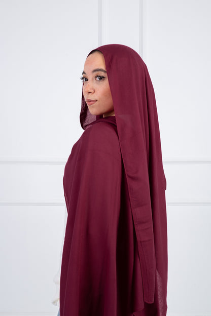Modal Scarf - Wine Red Soft Stylish for All Seasons | Velda Store 