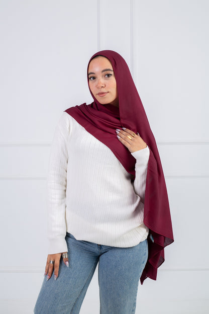 Modal Scarf - Wine Red Soft Stylish for All Seasons | Velda Store 