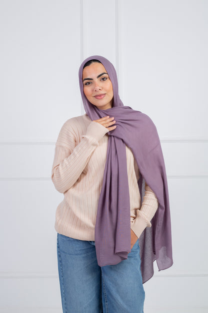 Modal Scarf - Frensh Violet Soft Stylish for All Seasons | Velda Store 