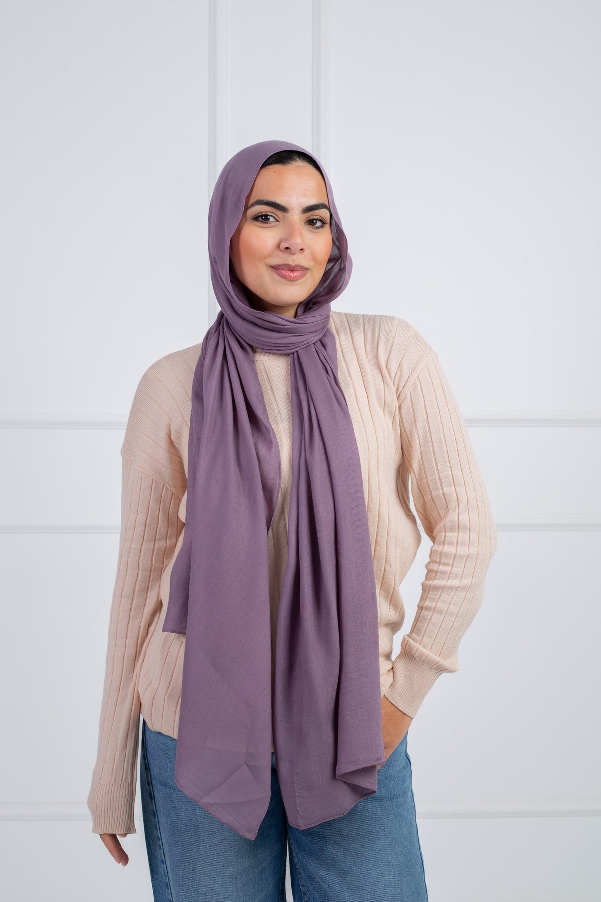 Modal Scarf - Frensh Violet Soft Stylish for All Seasons | Velda Store 
