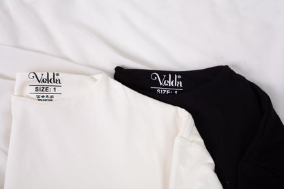 CoreFit Basic cotton top with long sleeves and double-layered design from Velda Store