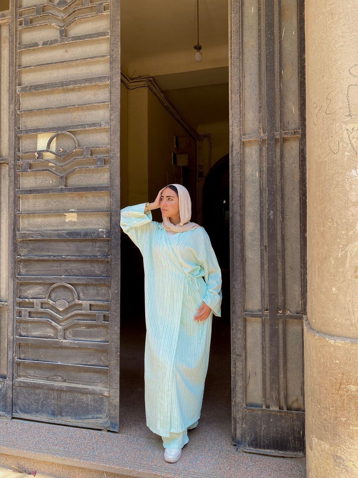 Striped Pant - Mint Green