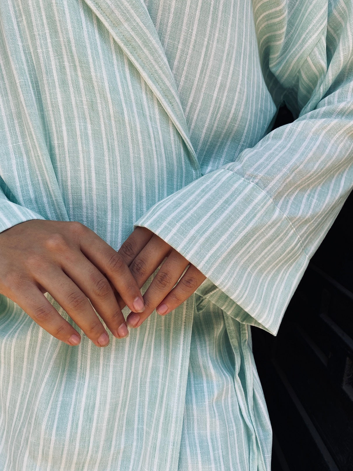Striped Cardigan - Mint Green