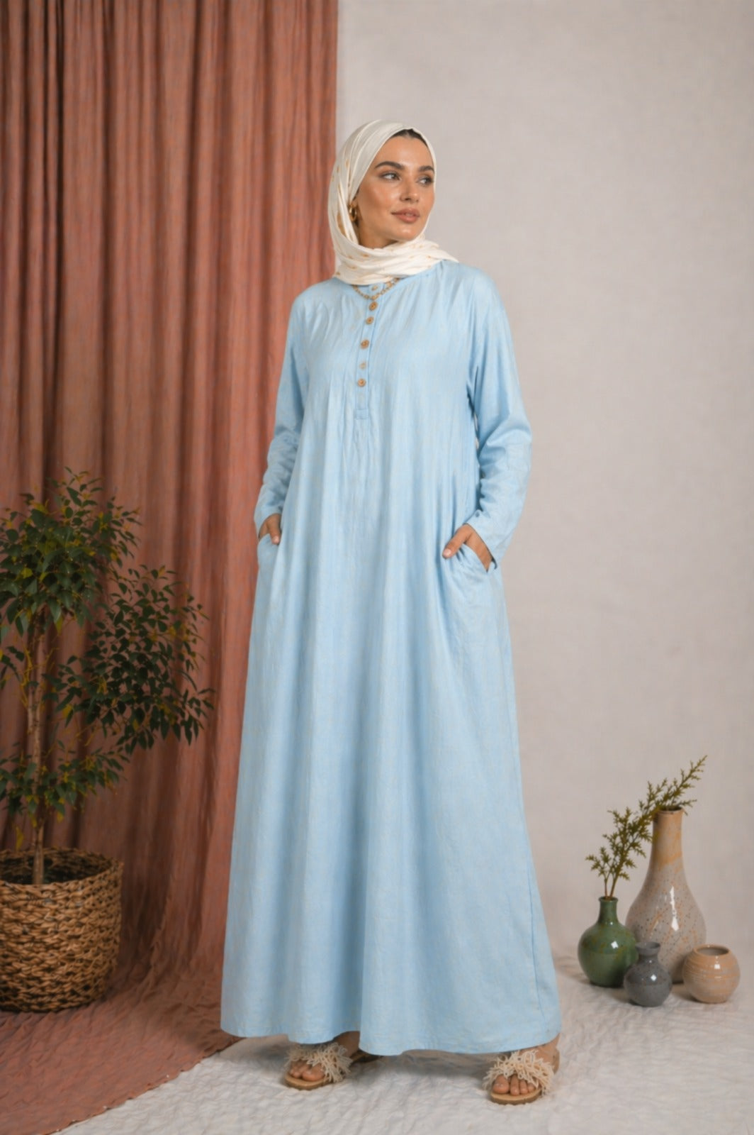 Blush Breeze Dress - Baby Blue