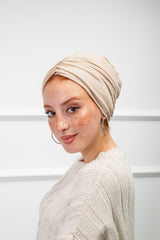 Cotton Two Pieces Turban in breathable stretchy fabric from Velda Store
