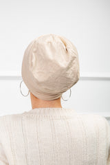  Beige Cotton Two Pieces Turban in breathable cotton from Velda Store