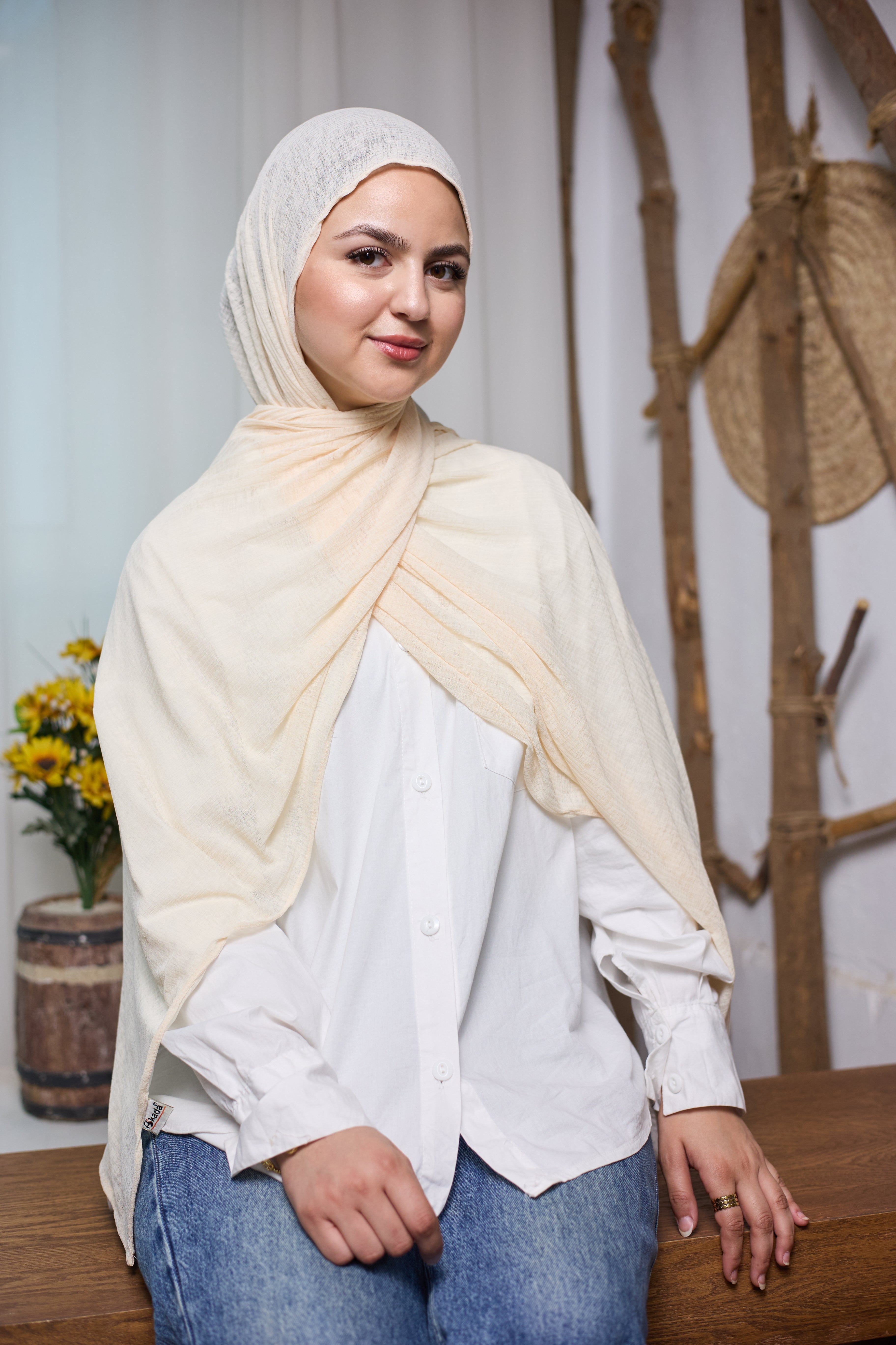 Damas Scarf - Light Beige