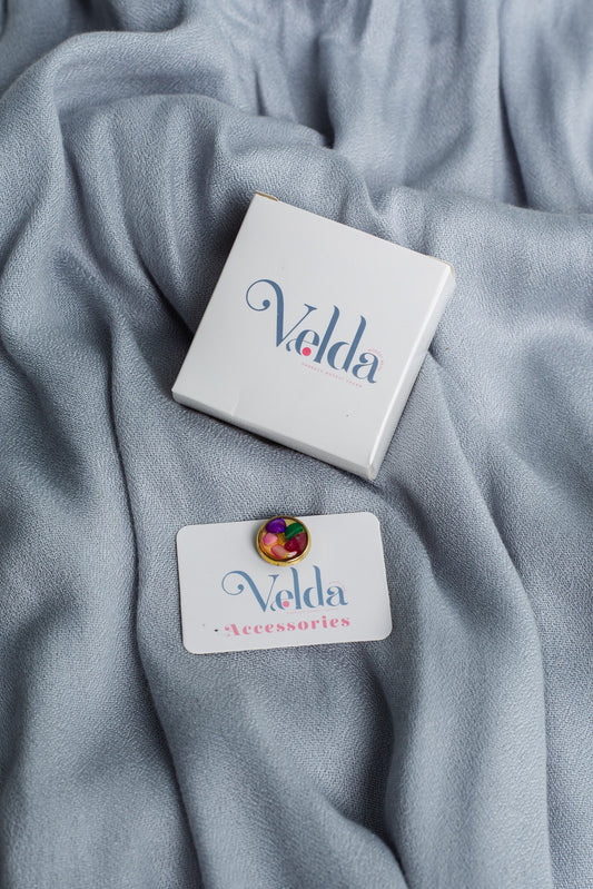 Printed magnetic pin  handcrafted no-piercing accessory 