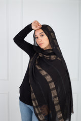 Glittery Spaced Gold Scarf with elegant silver sparkle from Velda Store