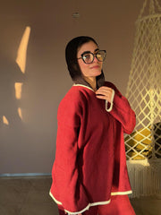 Winter Knit Set — Wine Red