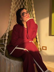 Winter Knit Set — Wine Red