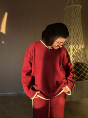 Winter Knit Set — Wine Red