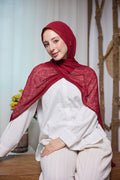 Damas Scarf - Wine Red