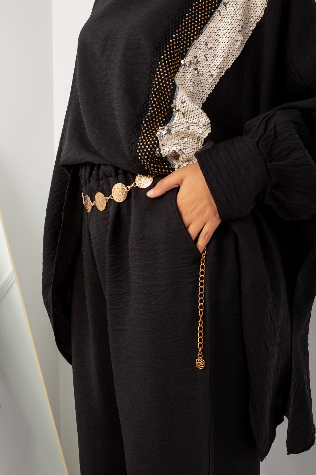 طقم فلافي _ أسود